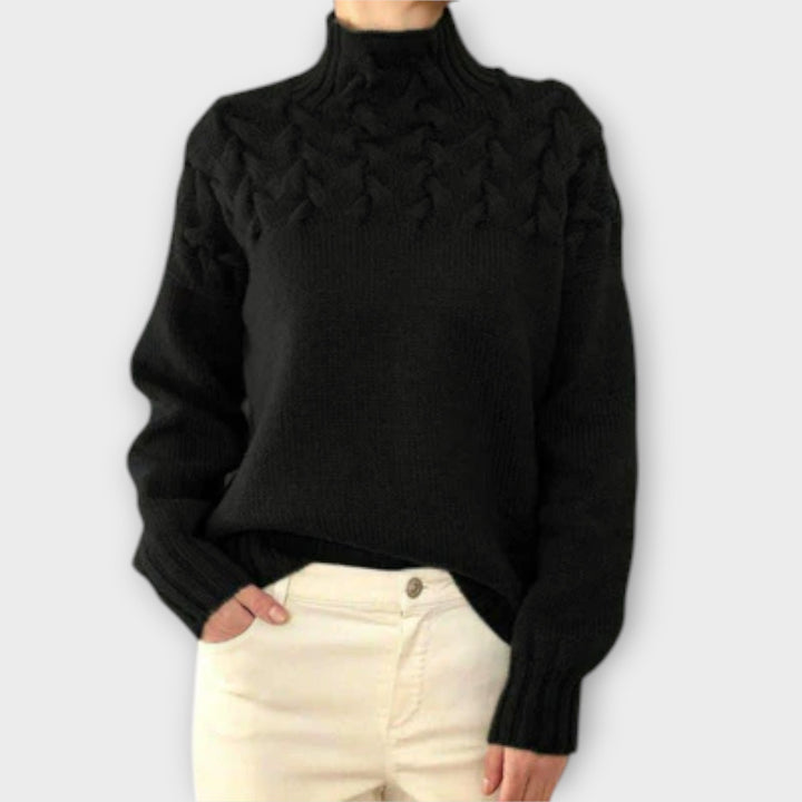 Pull Femme avec Détails en Tricot à Câble
