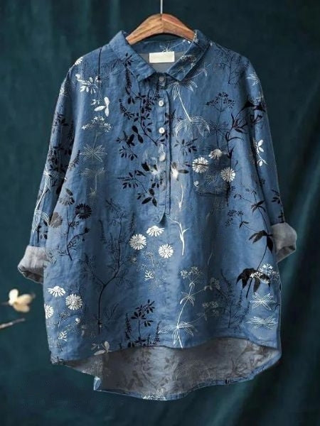 Lila - Élégante Blouse à Motif Floral