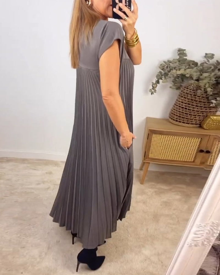 Sorrel - Élégante Robe Maxi Plissée