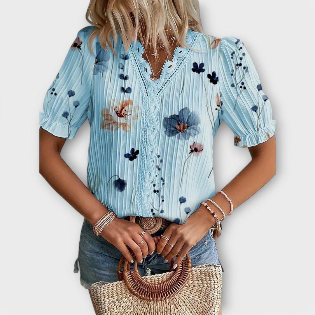 Blouse à la Mode avec Décolleté Pointu