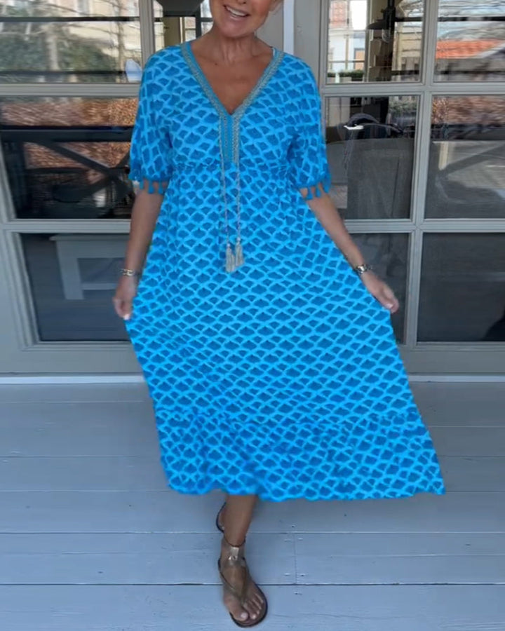 Winona - Robe d'Été à Franges en V