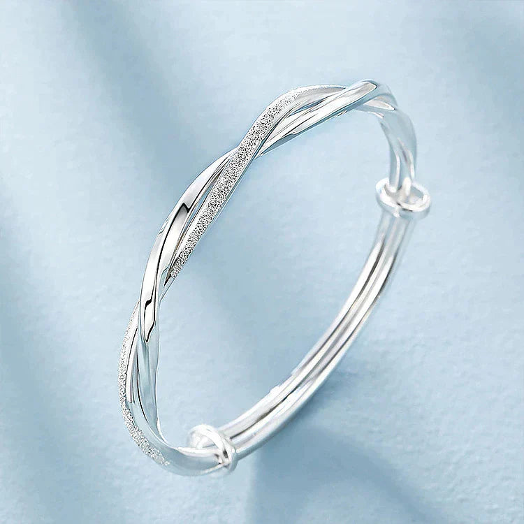 Magnifique Bracelet en Argent Tressé