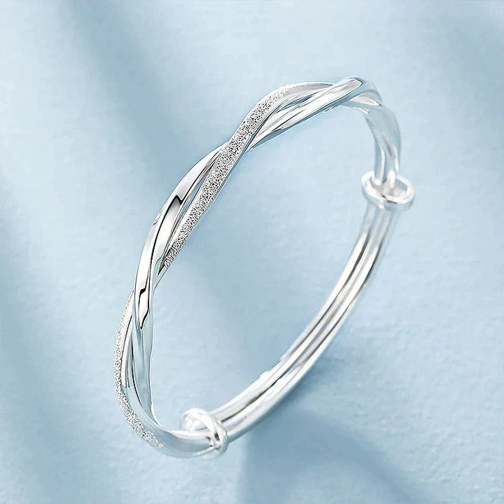 Magnifique Bracelet en Argent Tressé