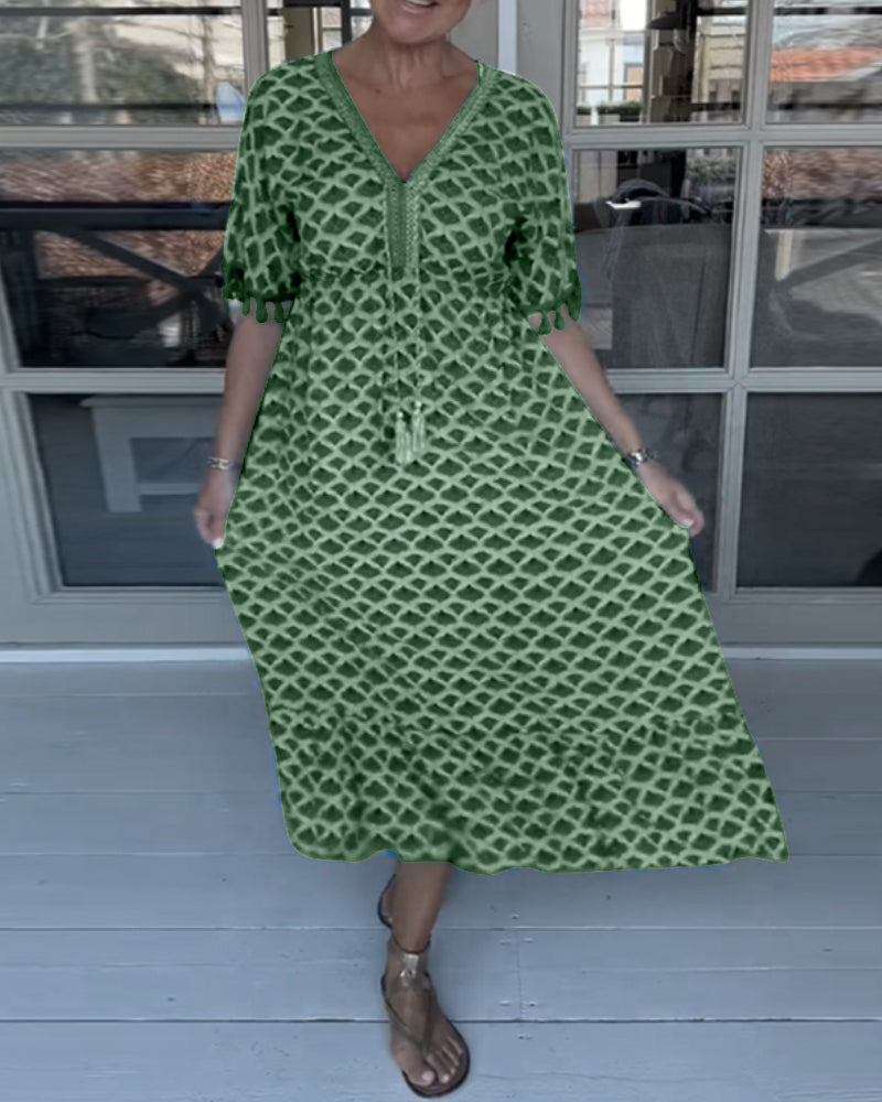 Winona - Robe d'Été à Franges en V