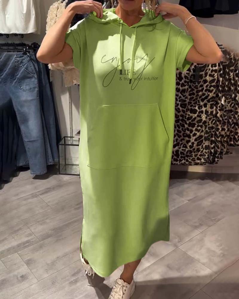 Parker - Sweat à Capuche Décontracté avec Imprimé Lettres