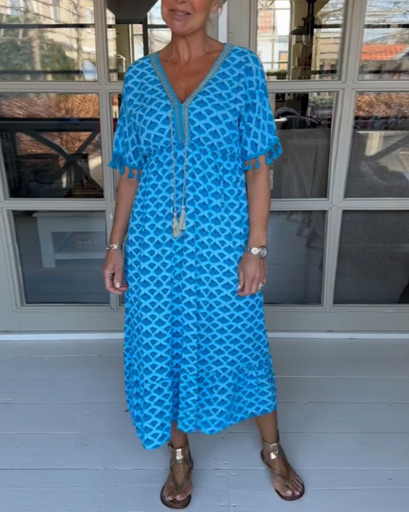 Winona - Robe d'Été à Franges en V