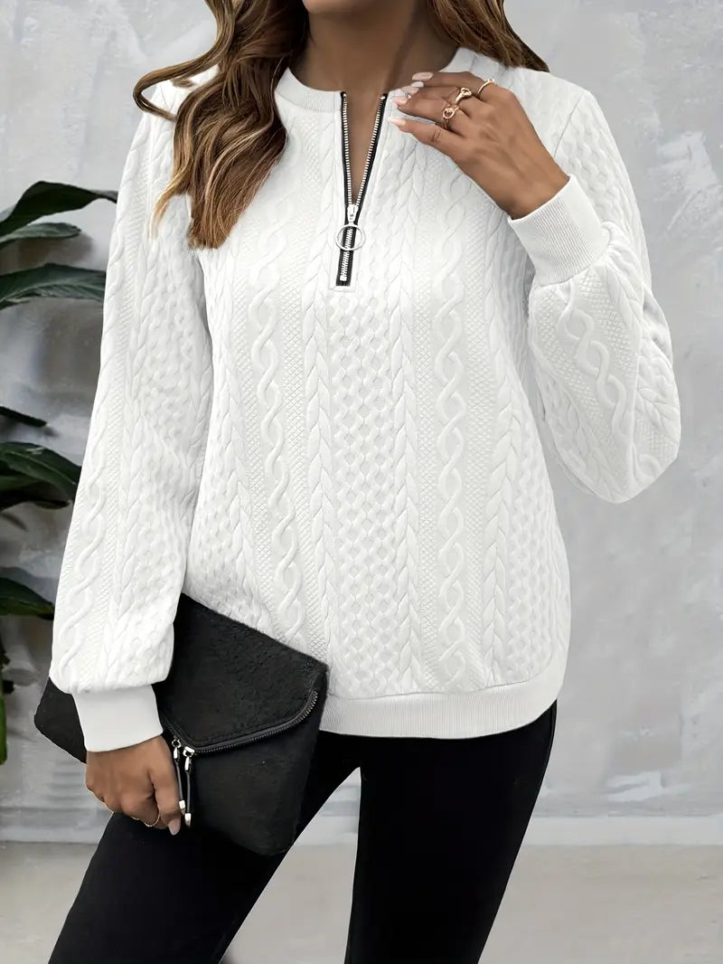 Zoe™ - Sweat à fermeture éclair chic alliant confort et style