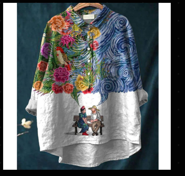 Isabella - Chemise Femme Imprimée Chien de Luxe