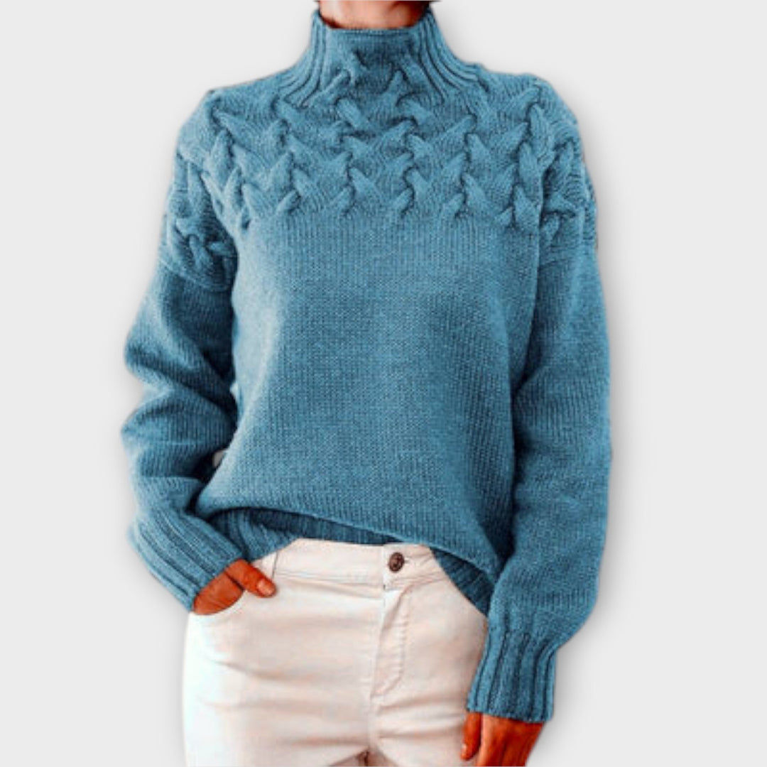 Pull Femme avec Détails en Tricot à Câble