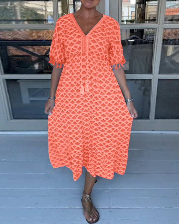 Winona - Robe d'Été à Franges en V