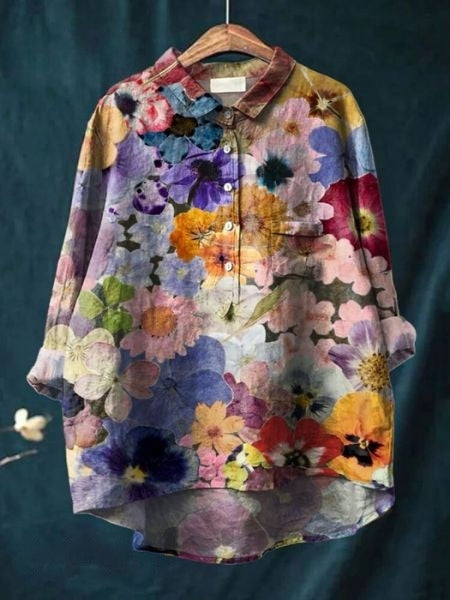 Lila - Élégante Blouse à Motif Floral
