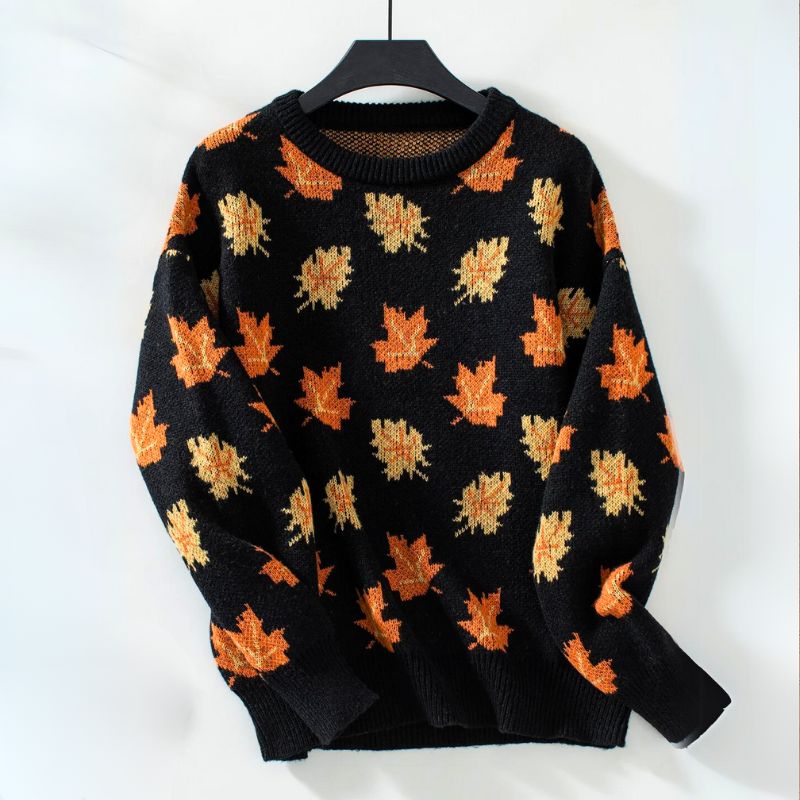 Sophia™ - Comfortable Leaf Print Pull-Over