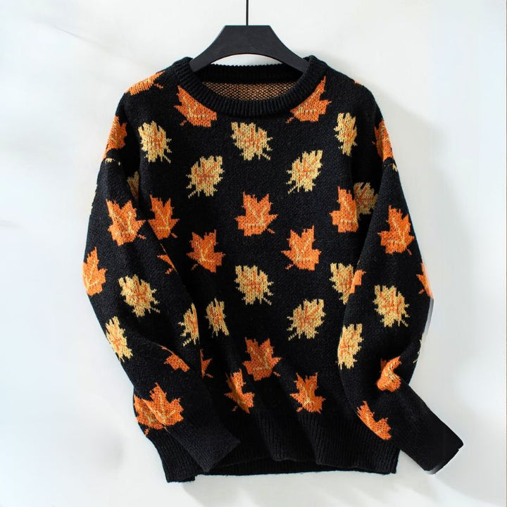 Sophia™ - Comfortable Leaf Print Pull-Over