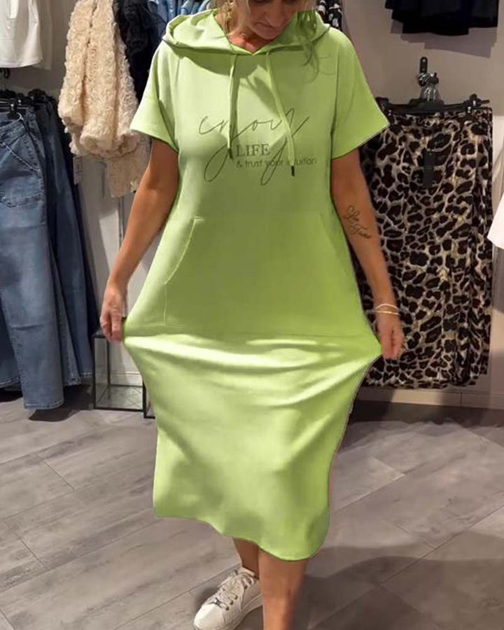 Parker - Sweat à Capuche Décontracté avec Imprimé Lettres