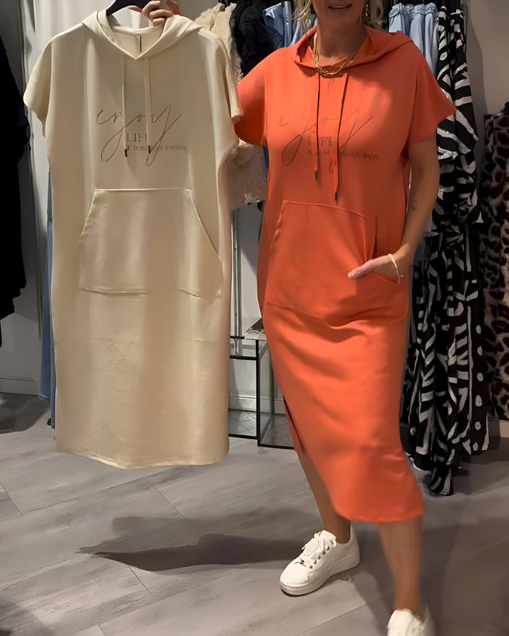 Parker - Sweat à Capuche Décontracté avec Imprimé Lettres