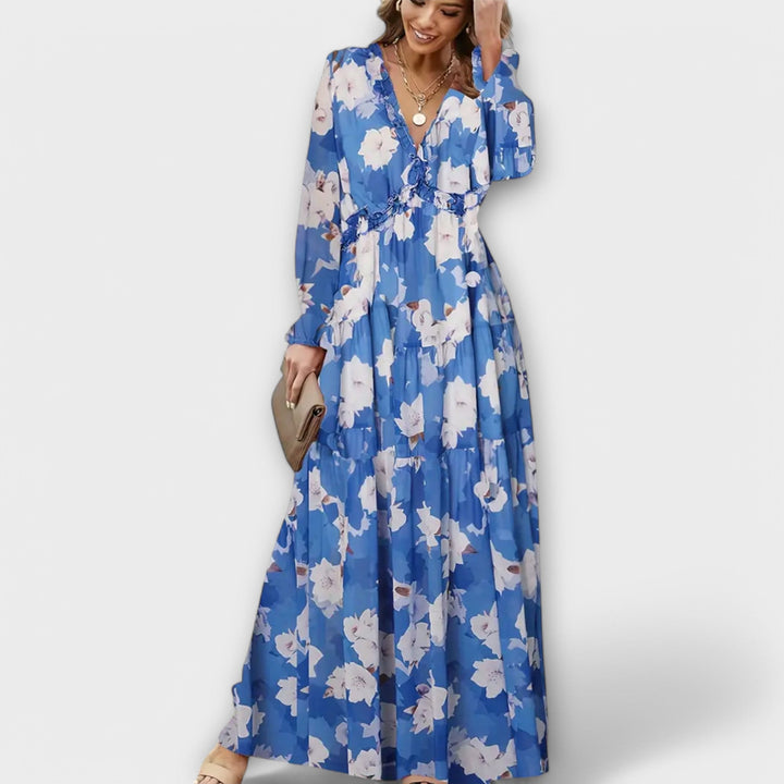 Juno - Élégante Robe Maxi à Motif Floral