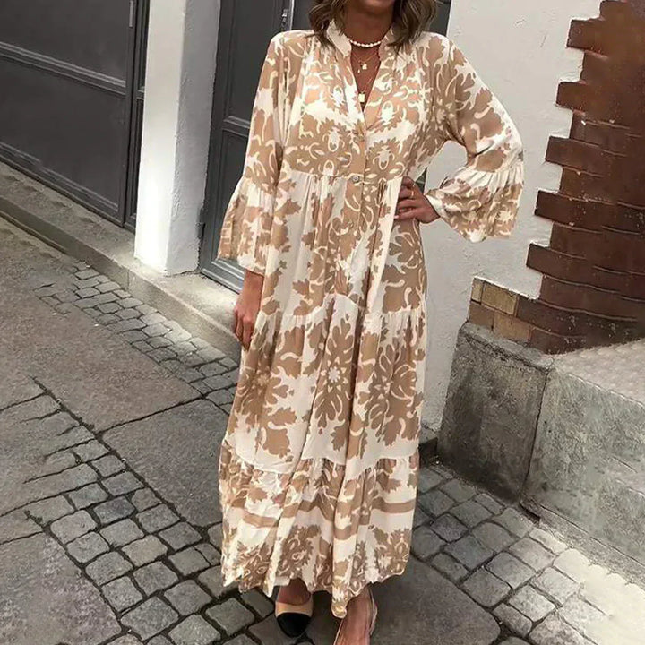 Avielle - Robe Maxi Bohème Imprimée Tendance