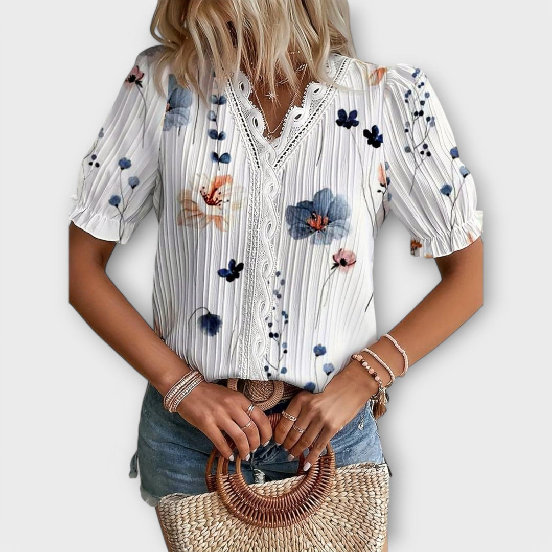 Blouse à la Mode avec Décolleté Pointu