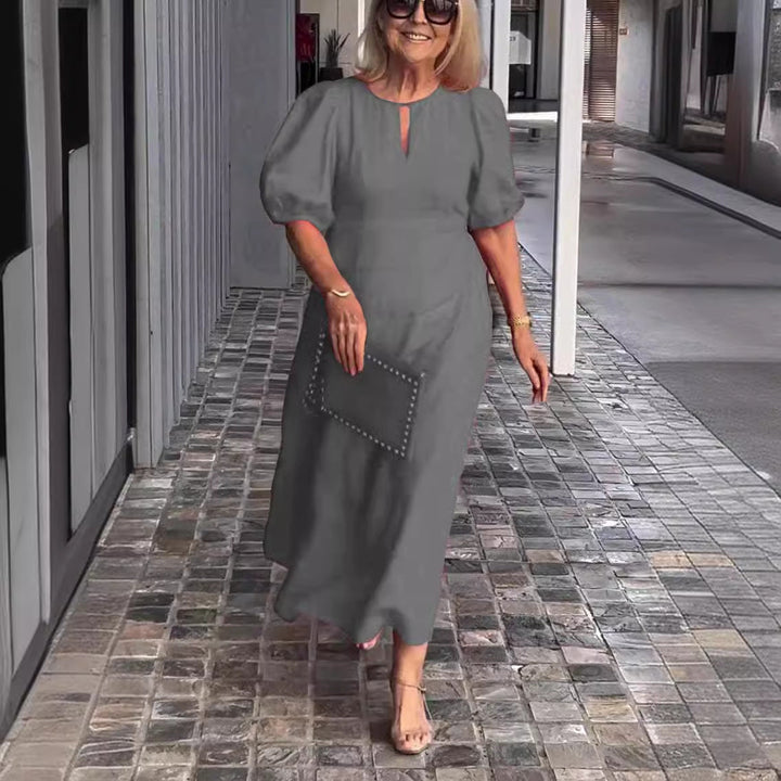 Frankie - Élégante Robe Ample à Manches Bouffantes