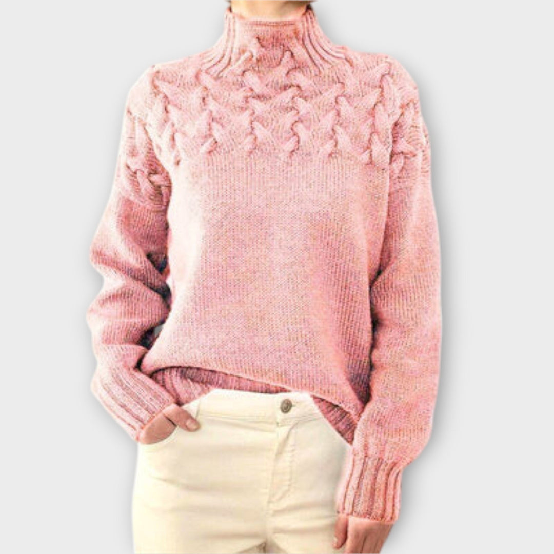 Pull Femme avec Détails en Tricot à Câble