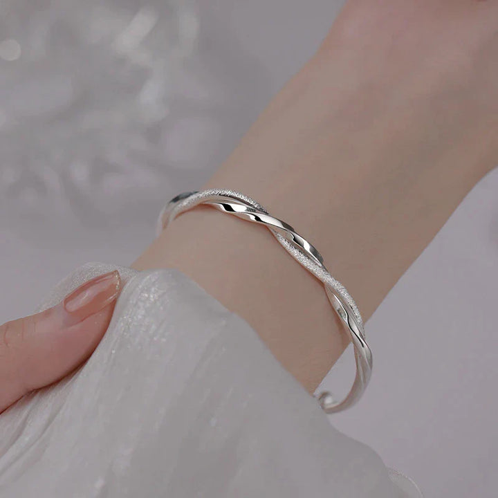 Magnifique Bracelet en Argent Tressé