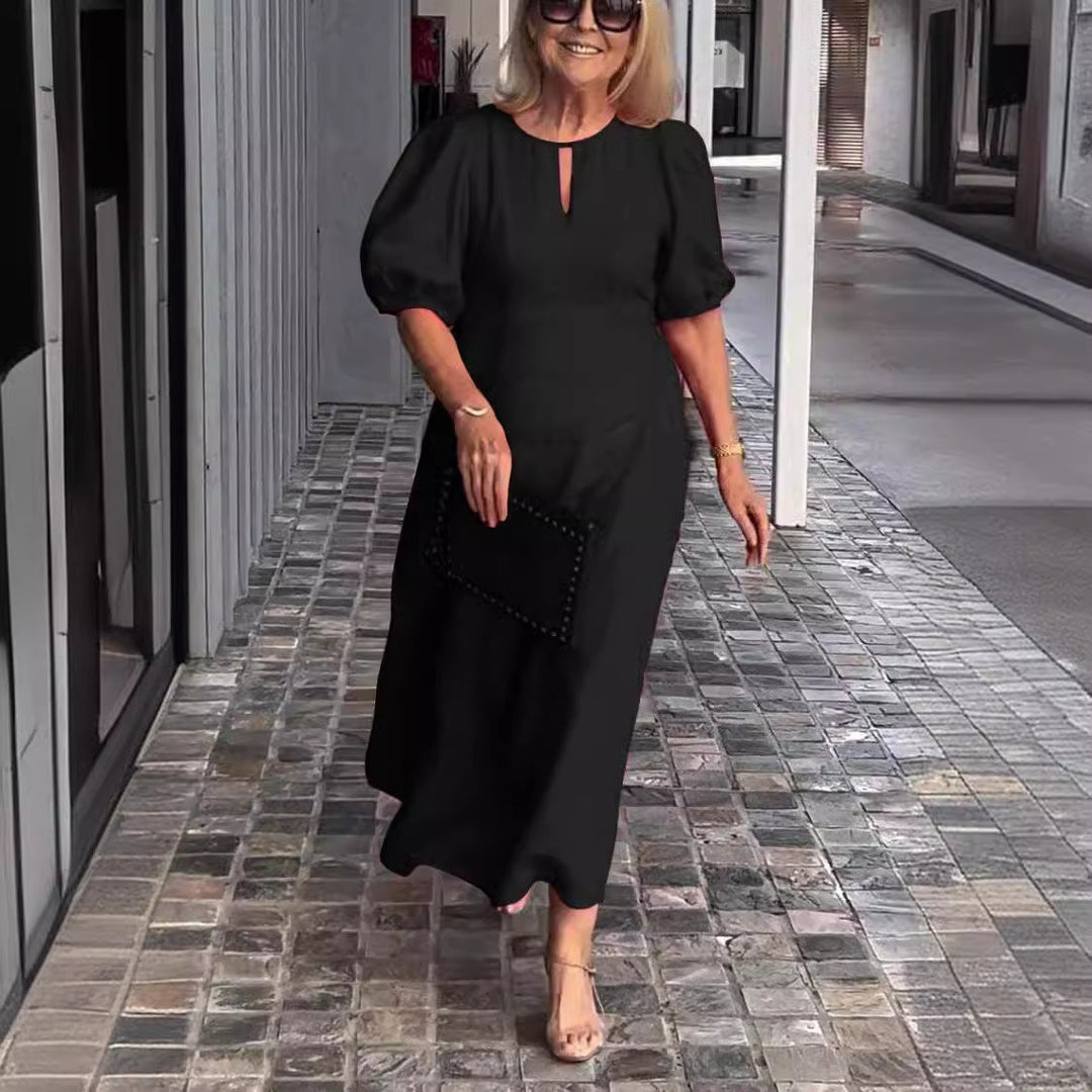 Frankie - Élégante Robe Ample à Manches Bouffantes