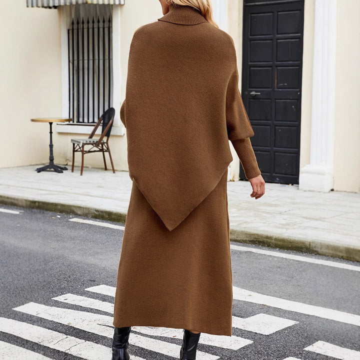 Scarlett™ - Ensemble Élégant avec Pull Col Roulé et Jupe