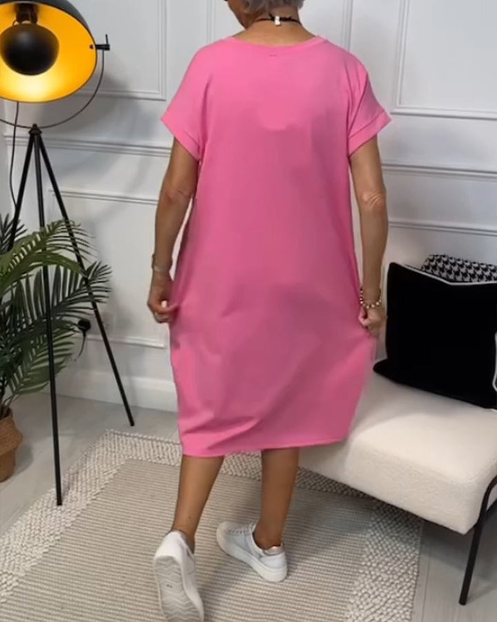 Cleo - Élégante Robe à Manches Courtes