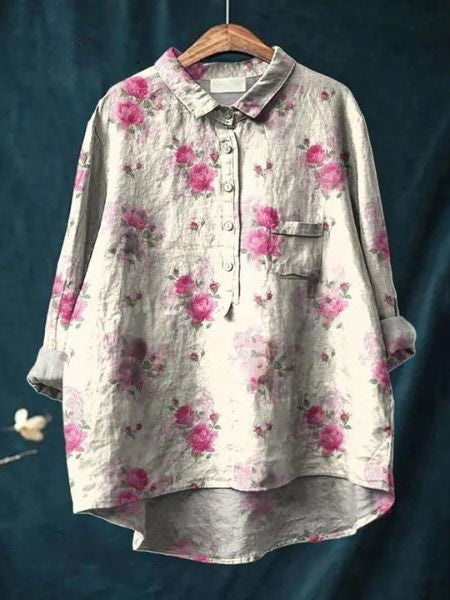 Lila - Élégante Blouse à Motif Floral