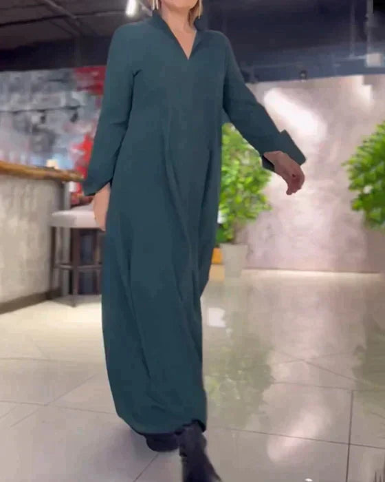 Evie - Robe Maxi Ample au Style Rétro