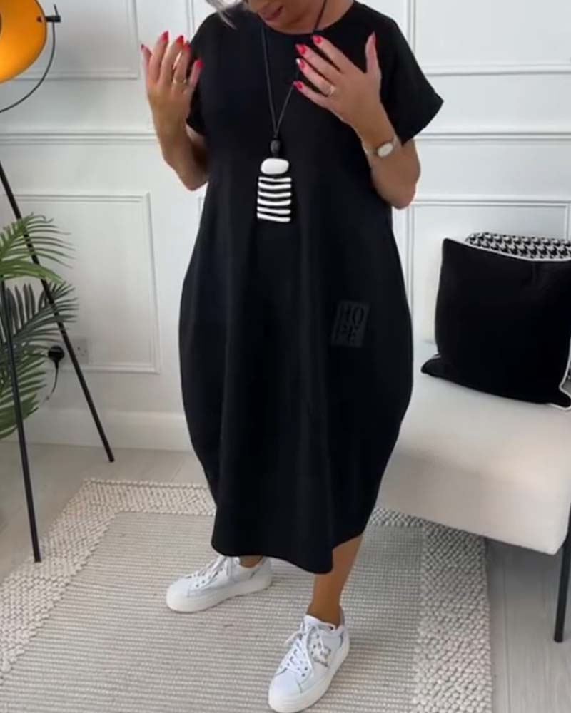 Cleo - Élégante Robe à Manches Courtes