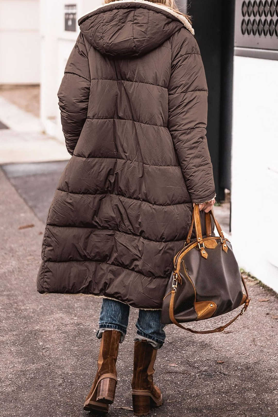 Johna – Luxe Réversible en Sherpa Manteau