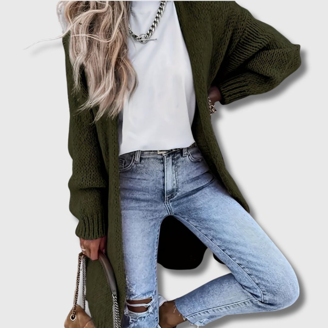 Gaëlle - Cardigan Long Élégant pour Femme