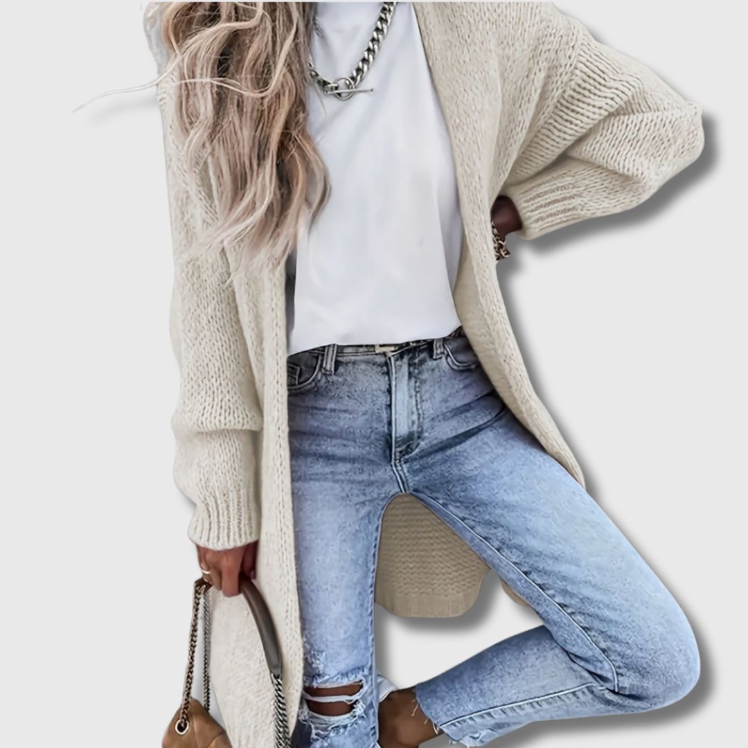 Gaëlle - Cardigan Long Élégant pour Femme