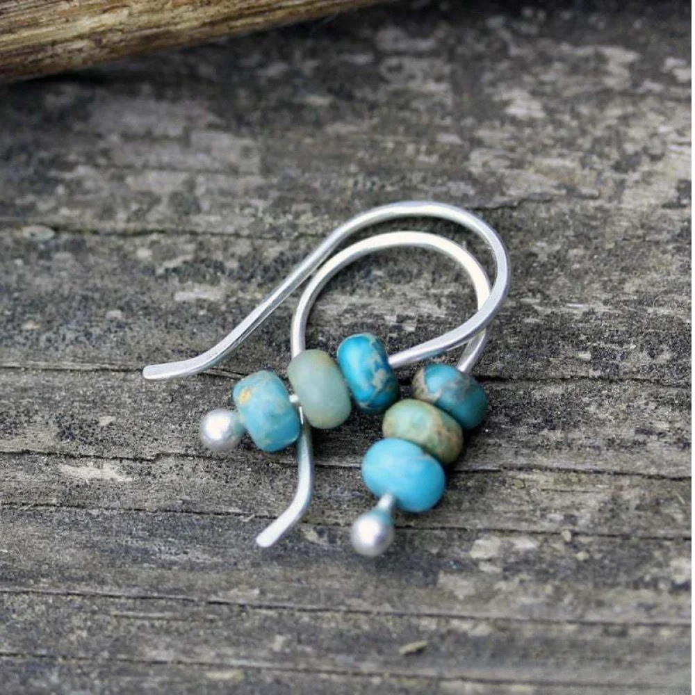 Boucles d'oreilles en perles turquoise