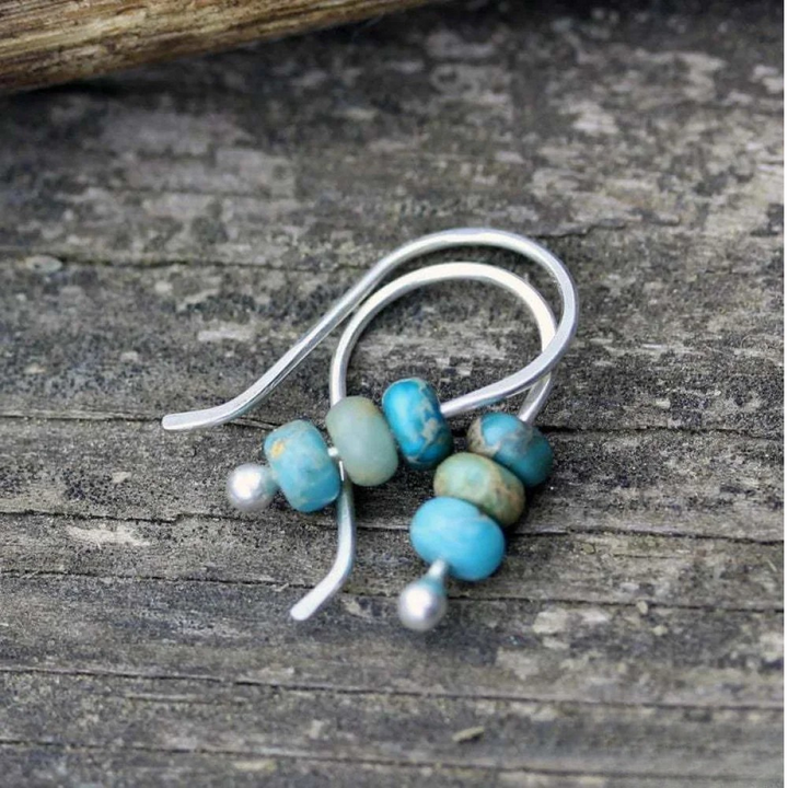 Boucles d'oreilles en perles turquoise