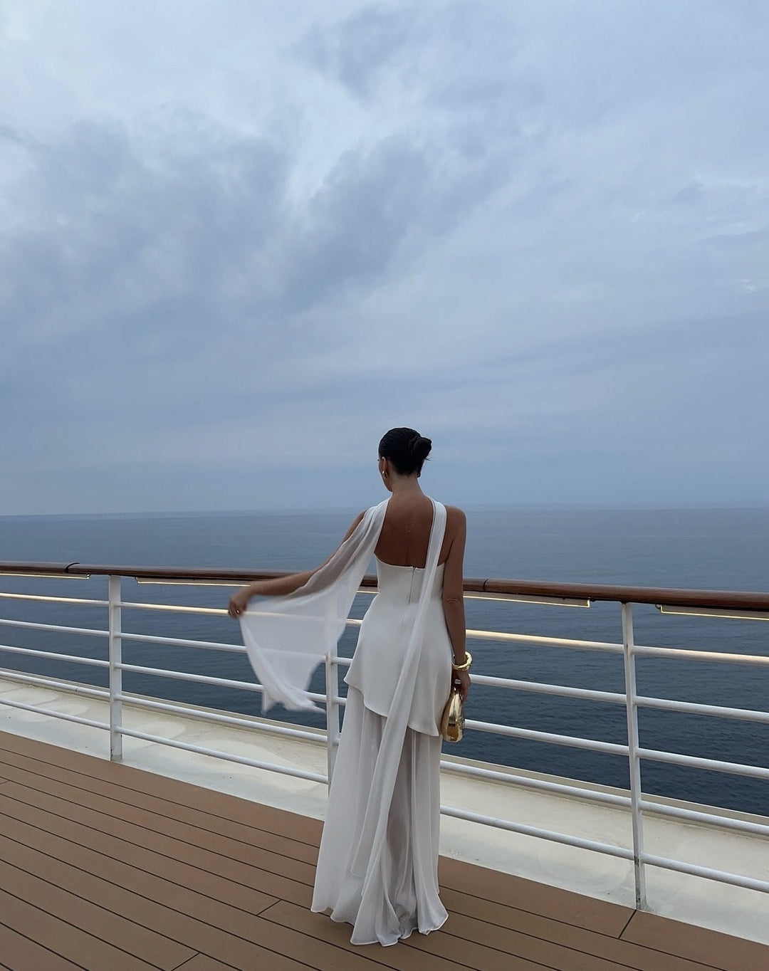 Ariadne - Robe Maxi Asymétrique en Tulle Patchwork Sans Manches