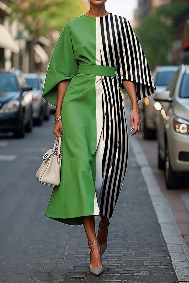 Zoraida - Élégante Robe Longue à Manches Batwing