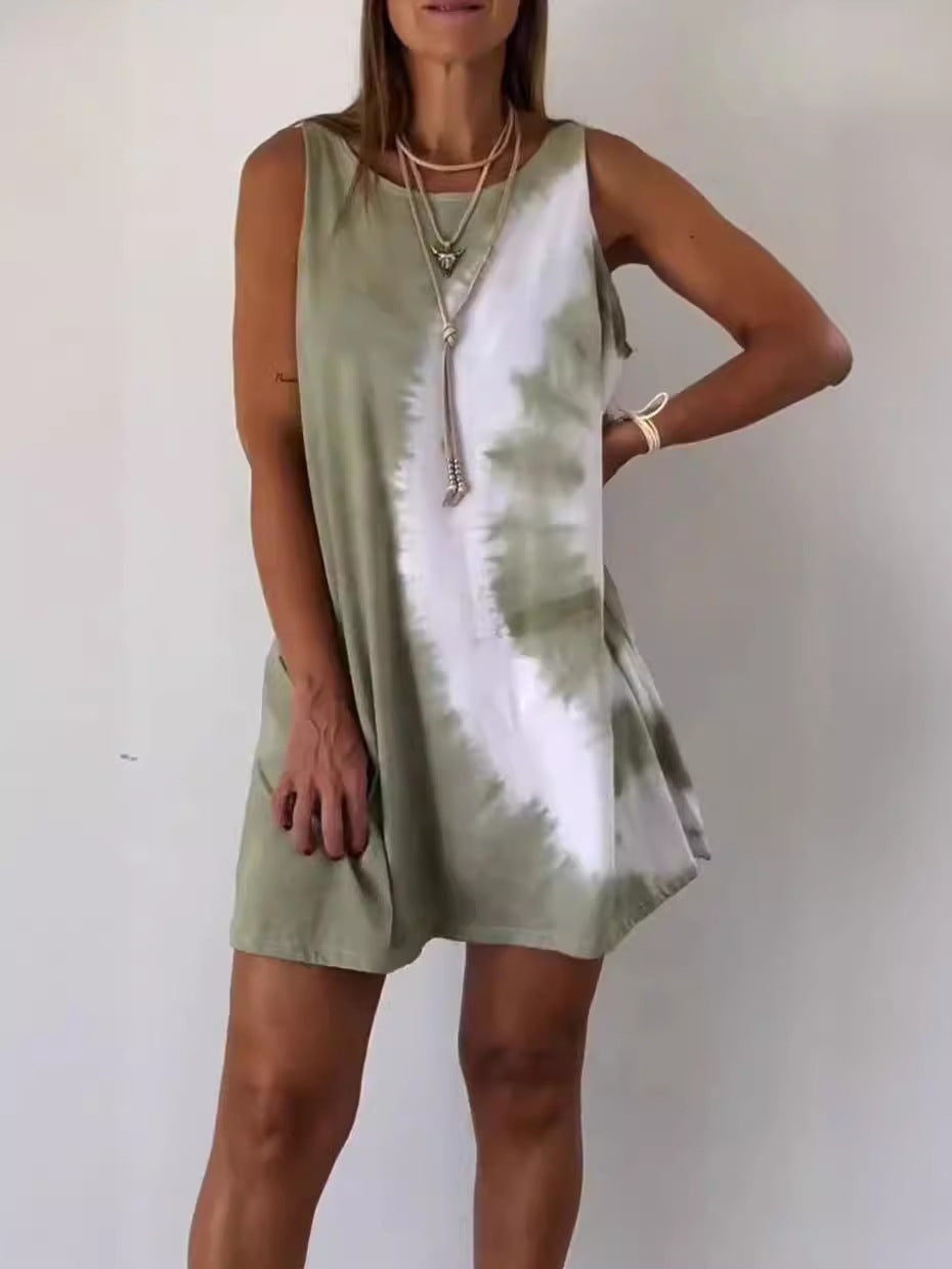 Josie - Mini Robe Tie Dye Dégradé Imprimée