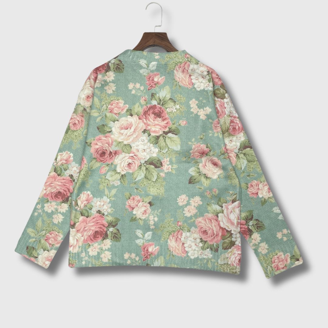Aurélia – Cardigan Femme Fleuri Édition Limitée