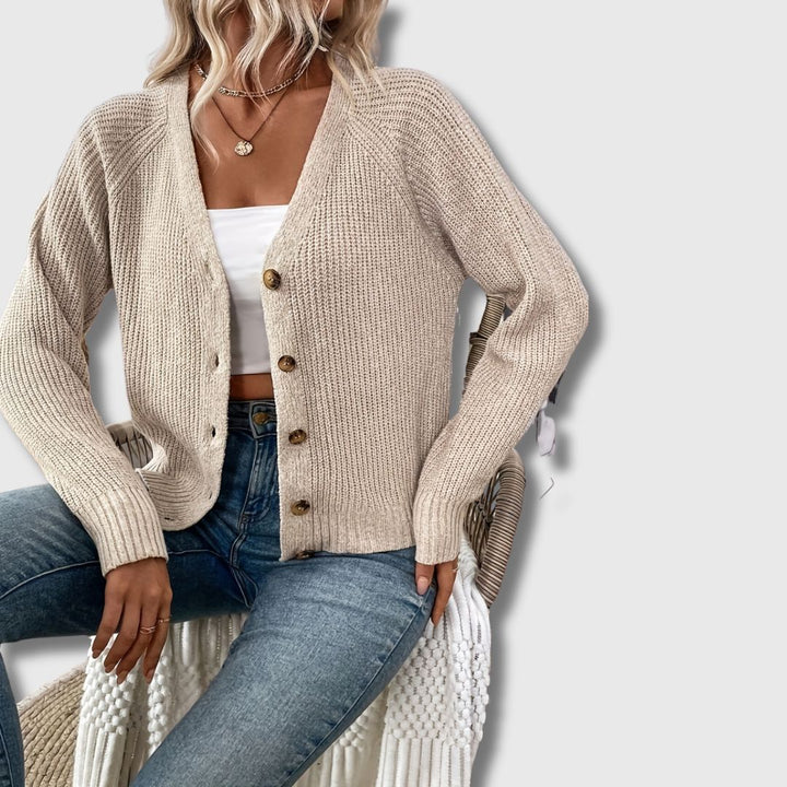 Zoe - Femme Cardigan Élégant Boutonné Édition Limitée