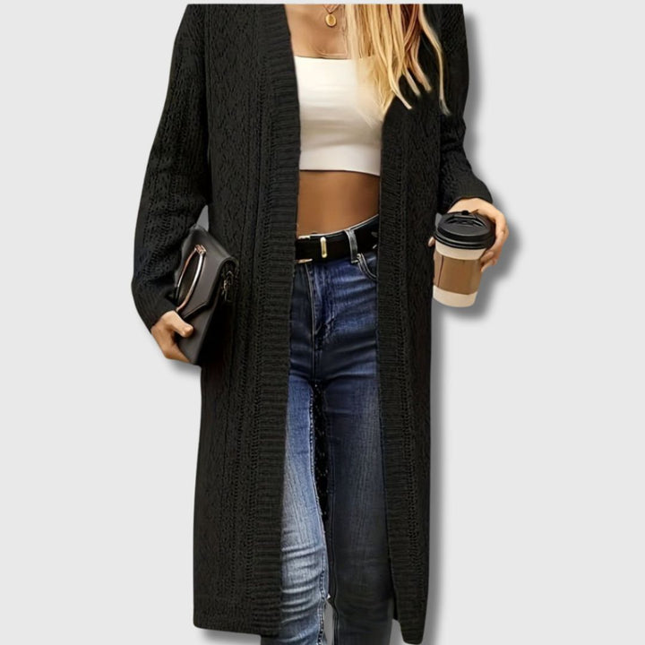 Clotilde - Cardigan Long Ouvert Élégant pour Femme