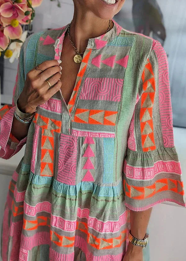 Ellie - Robe d'été en coton et chanvre léger et aéré