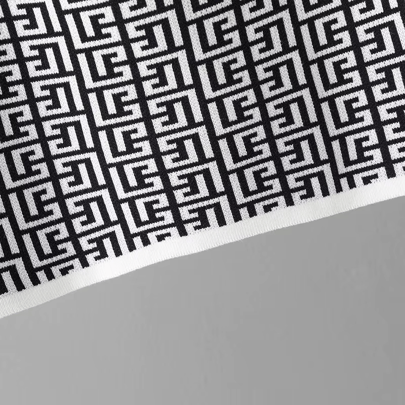 Avery™ - Ensemble trois pièces en tartan rétro avec col en O