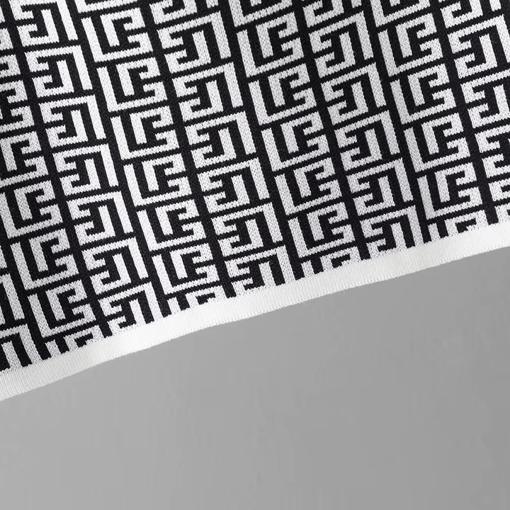 Avery™ - Ensemble trois pièces en tartan rétro avec col en O