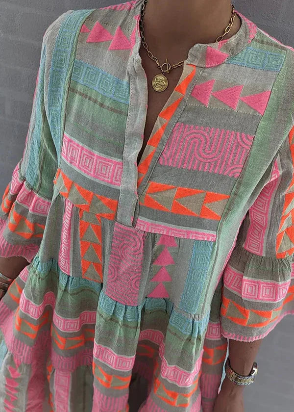 Ellie - Robe d'été en coton et chanvre léger et aéré