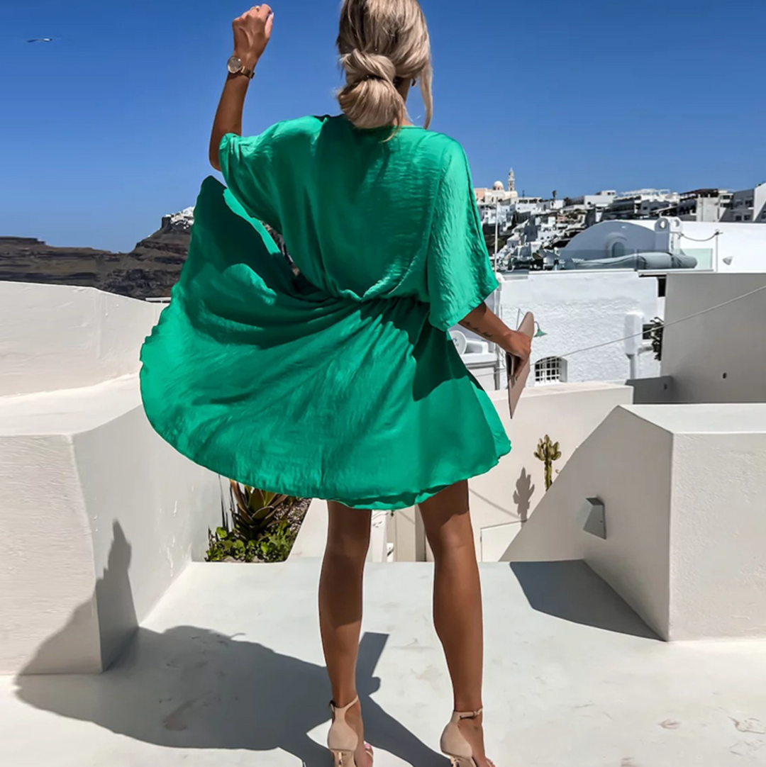 Lennon - Robe Mini Chic d'Été à Taille Haute