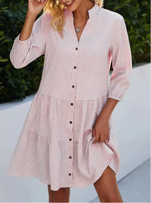 Zuri - Robe Mini Ample à Col V pour Femmes