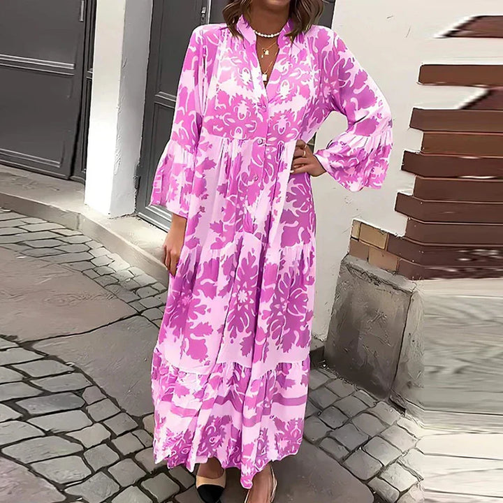 Avielle - Robe Maxi Bohème Imprimée Tendance