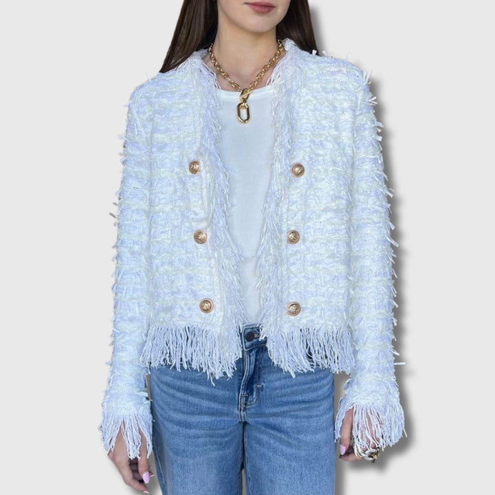 Linda - Cardigan Décontracté à Franges | Édition Limitée